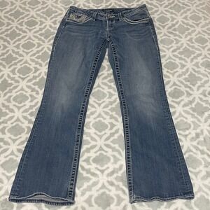 Vigoss Heritage Fit Denim Jeans New York‎ Boot Cut Rhinestone Embellished